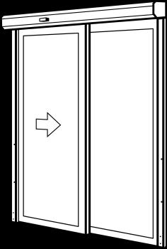 opening 2-leaf telescopic door i Automatic single slide or bi-part automatic sliding door operator designed for