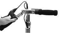 Rotate the Foam Grip forward/clockwise until you hear a click and the Battery Gauge is in view facing upward. (Fig. D) 5. Locate the spring-loaded handlebar button.