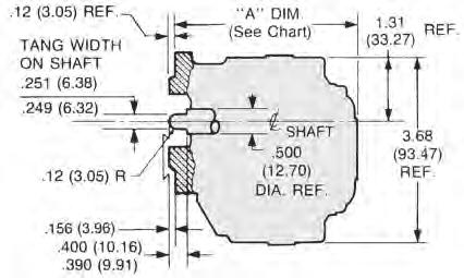 shown (Pump mounting flange