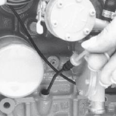 Checking engine oil level Daily, before starting. Maintenance VD01001 VD00155 VD01013 Check oil level Oil level Topping up oil Turn the engine off.
