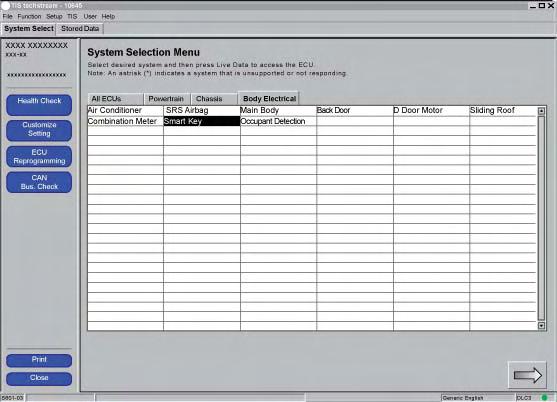 ACTIVATING THE SYSTEM 9. Make sure that the Customize tab is selected. 10. Select Option Setup.