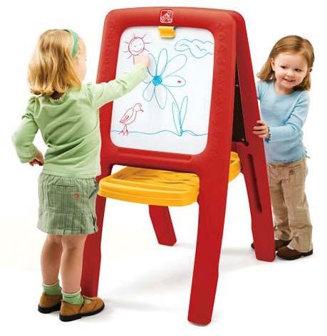 Red Easel for Two (Magnetic Board with Letters)