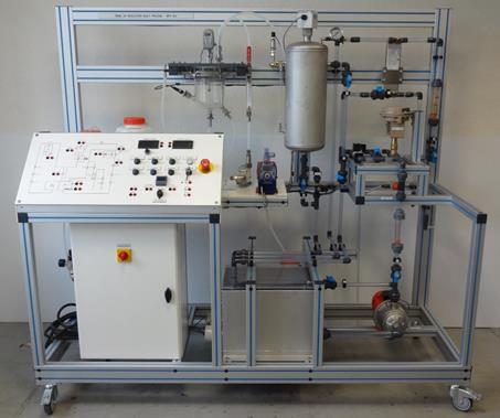 MULTI CONTROL PROCESS STUDY UNIT Experimental capabilities - Study of the elements of an interactive regulating loop - Study of a pressure regulating loop, level, flow rate, temperature and ph -