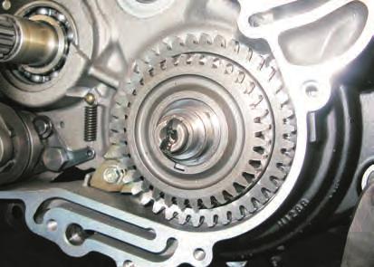 ENGINE REASSEMBLY Crankshaft gears installation.