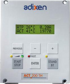 detection Diagnostic mode with last ten alarm codes Control of: Rotational speed Venting Auto start Start delay Maintenance schedule Multiple interfaces PC/PLC controlled processes RS 232/R5485
