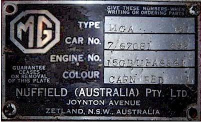 66 Chapter 3. Vehicle Plates COLOUR Colour was included as the third digit of the Type Code. The colour name was also recorded in the Colour field of the Plate.