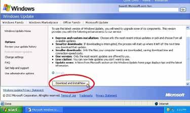 Windows Update (continued) Windows XP 9.