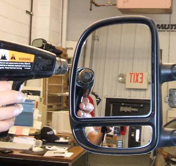 Ford F-250 to F-750 Pick-Up, Super-Duty (PRE-WIRED TURN INDICATOR) Signal mirror replacement (Mirror replacement does not require mirror head to be removed from vehicle) A B WARNING!