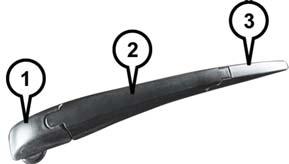 blade toward the right side of the vehicle to separate the wiper blade from the wiper arm). 4. Gently lower the wiper arm onto the glass. Installing The Front Wipers 1.