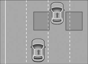 SAFETY The BSM detection zone covers approximately one lane width on both sides of the vehicle 12 ft (3.8 m).