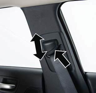 4. Continue to slide the latch plate up until it clears the folded webbing and the seat belt is no longer twisted.
