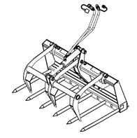 LS120, L120/LS125, L125 ATTACHMENTS 43" FORK - less grapple for L120, L125 87488568 174 $785.00 43" FORK - with grapple for L120, L125 Auxiliary hydraulics required.