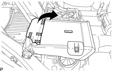 20. REMOVE REAR SEATBACK ASSEMBLY RH (for Fold Down Seat Type) (1) Fold the rear seatback assembly RH forward.