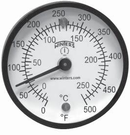 Surface Magnet Thermometer TMT Description & Features: Provides an economical and accurate method for measuring the temperature on a fl at metallic surface 2 (50mm) dial Dual scale ( F & C) 3 ranges