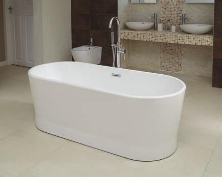 BATHS - Freestanding On All Our *See p192 for full Terms & Conditions Bolerro Manufactured from the highest quality Acrylic, this bath holds a central overflow waste area and fill