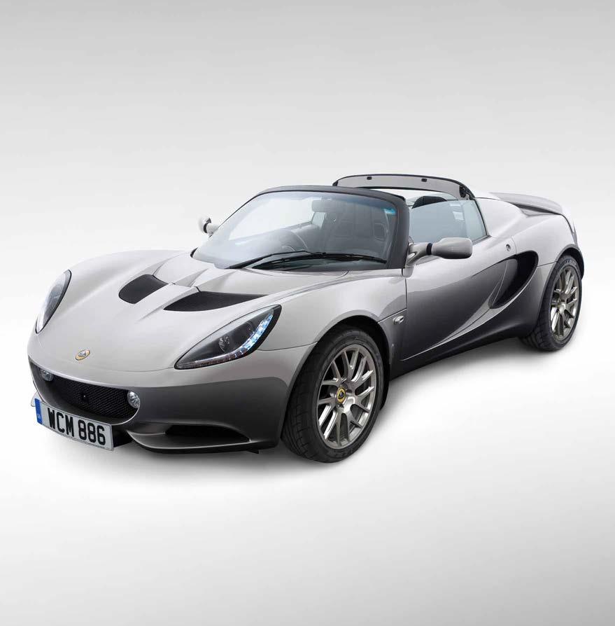 THE LOTUS ELISE S The latest addition to the Elise range is the supercharged S model, delivering 217 hp and 184 lbft of torque astonishing performance from such a lightweight car.