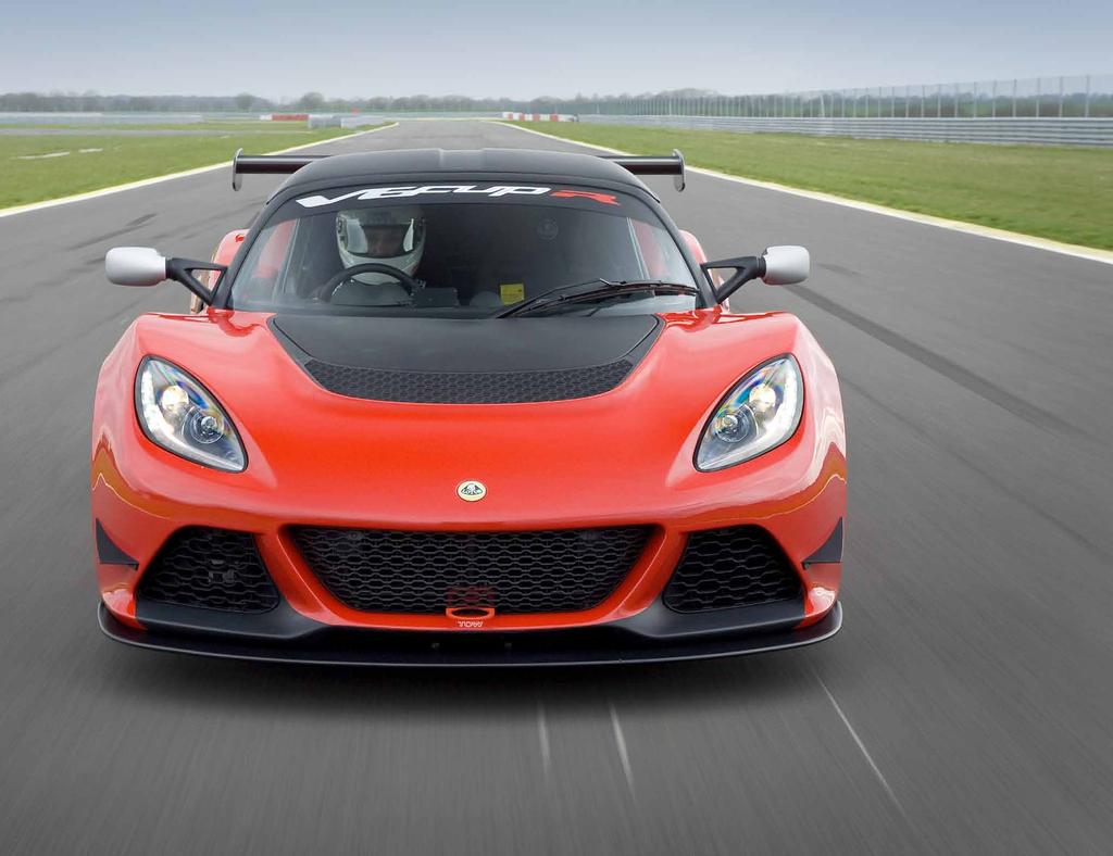 The Exige V6 Cup R is the full race version of the Exige V6 Cup.