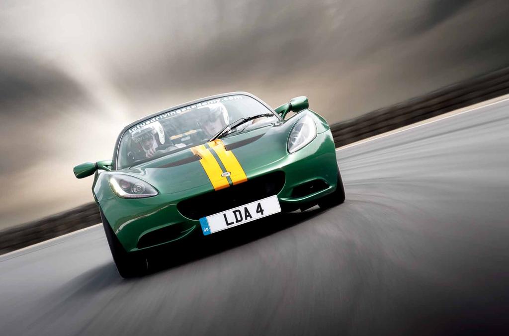 LOTUS DRIVING ACADEMY The track is clear and as the mid-mounted engine roars behind you, you flick through the close-ratio gears, aim the nose at the apex of an unravelling corner, and feel the grip