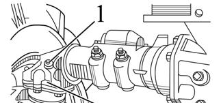 lower edge of level-fill opening; - if necessary, refill oil in intermediate bearing 2; - put back on place plug of level-fill opening.
