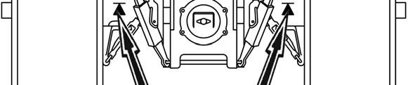 1 Sign of a place for a leveling jack installation To lift rear elements of the tractor set leveling jacks (or single jack) under the rearaxle tube as illustrated in Figure