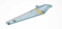 1 A JCB JS131 s reinforced boom and dipper is made of high tensile strength steel, with