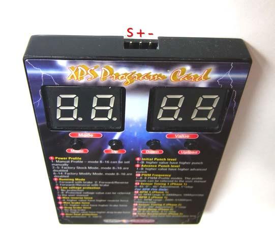 6. Program Card Specifications: * Dimension: 90mm(L) x 60(W) x 10mm(H) * Weight: ~35 Program Card Operation: Step 1: Connection with Speed control: Switch off the power of the speed control and take