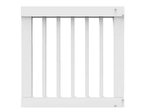 Finyl Line Accessories GATE KITS Standard Gate Kit 36" H 1¼" Square Balusters 73018135 73018136 73018137 Standard Gate Kit 42" H 1¼" Square Balusters 73018132 73018133 73018134 Standard Gate Kit -