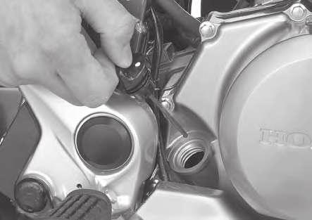 Install the oil filler cap/dipstick. For engine oil change (page 3-13).
