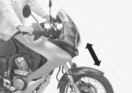 SUSPENSION Loose, worn or damaged suspension parts impair motorcycles stability and control.