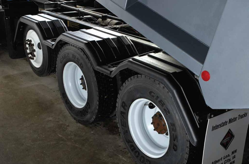 MIN318 FENDER SERIES ROLLING TRIPLES MIN318 is designed to fit a tri-axle tractor or trailer with a single wheel pusher