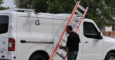 Four brackets secure the ladder tightly in place during transportation. EZ to Adjust The EZ Load ladder rack has one common fastener, all you need to adjust for your ladders is a ½ socket.