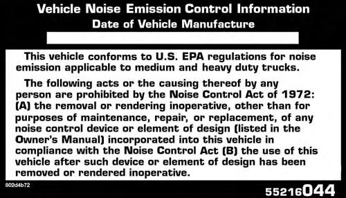 Required Maintenance For Noise Control Systems The following maintenance services must be performed every six months or 7,500 miles (12 000 km) whichever comes first, to assure proper operation of