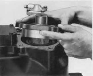 Measure and Adjust End Play IMPORTANT: In September 1988, Spicer added a Spring and a Thrust Button between the input and output shafts.