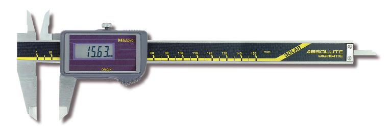 Small Tool Instruments ABSOLUTE DIGIMATIC Caliper IP67 Excellent resistance against water and dust 500-706-11 price: 160 119 ABSOLUTE DIGIMATIC Solar Caliper You can operate it in just 60 LUX ambient