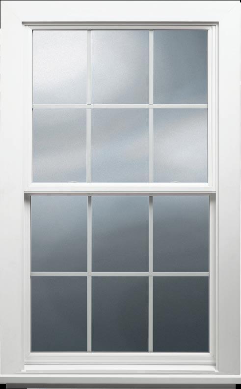 Double-hung tilt sash WINDOWS This type of window features an upper and lower sash that slide vertically past each other in a single frame.