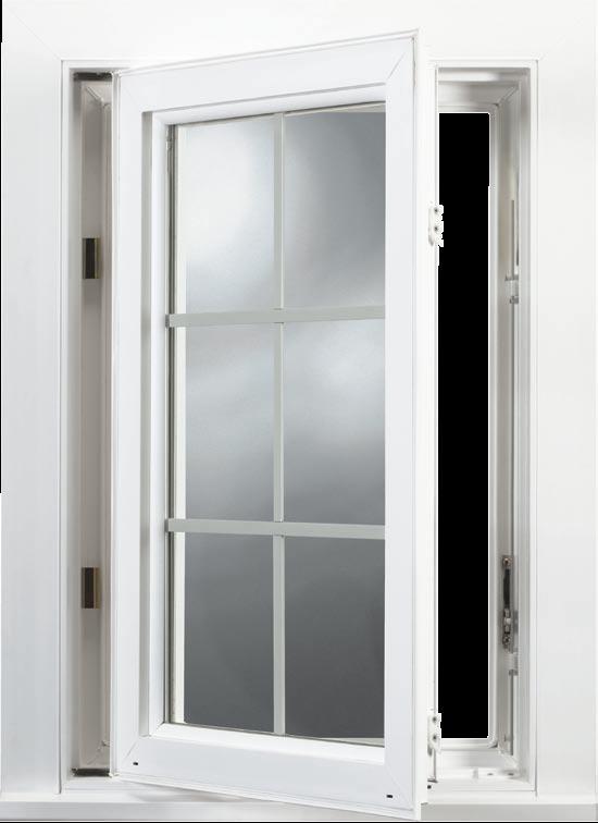 Casement WINDOWS Our casement windows are hinged on either side so the sash opens outward, to the right or left, in a swinging motion. They also provide maximum ventilation.
