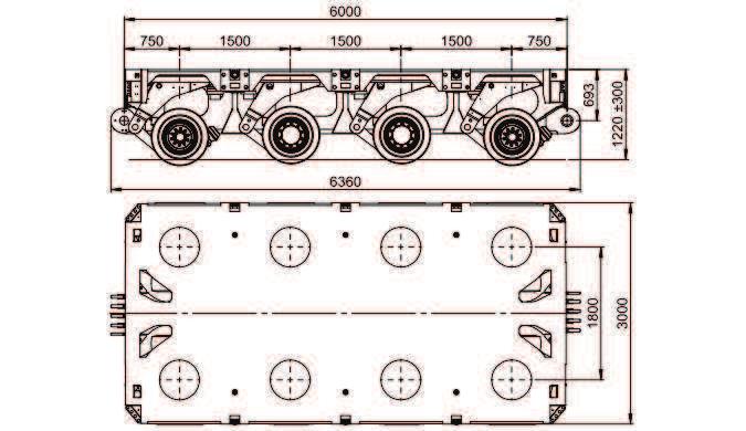 Technical Data Sheet 4-axle K25 H SPE 4 (Type K2504HSP4E) Technical data Drawing no. Travel speed 51000942 15 km/h **) 10 km/h **) 5 km/h **) 3 km/h **) 1 km/h **) Payload-max. [kg] *) 98.100 108.