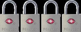 4 assorted colours per inner pack. 071649145254 4 4 3mm 19mm 13mm TSA ACCEPTED PADLOCKS KEYED 4681TBLRAU 4681TBLRAU Allows TSA screeners to inspect and relock baggage, without damaging the lock.