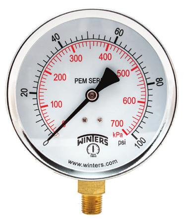 5% of full scale value Vac to 15,000 psi 1/4 NPT or 1/2 NPT bottom or back PTS Tube Stub Gauge The PTS is designed to be used