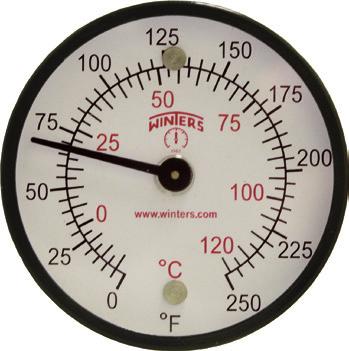 TBM Bi-Metal Thermometer This industrial grade thermometer uses a bi-metallic sensing element for reliable temperature readings.