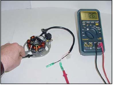 A/C Generator Test Wires Blue & Yellow/Black White & Red/White White/Red & Yellow/Red