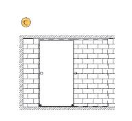 = Door handle - wall clearance (door closed) TW2 = Door handle - wall clearance (door open)