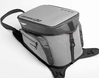 The welded volume expansion allows easy capacity adjustment without compromising the tank bag s sealing