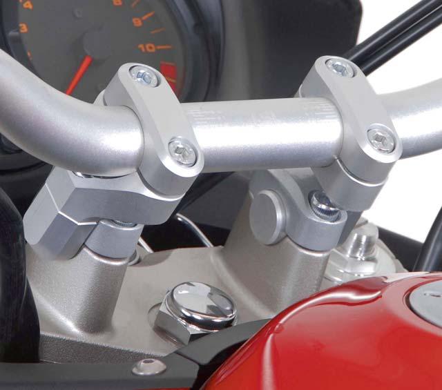 118) A highly adjustable bar raiser and barback in one product: Our Vario barbacks allow stepless adjustment of handlebar position towards or away from the driver as well as height adjustment.