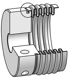 Metal Bellows Servo Couplings I Technical Details 1 stainless steel bellows 4 radial clamping hub 2