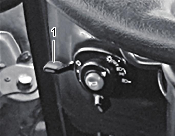 HEAD LAMP S/W With the main switch in the ON position, turn the light switch one click to the right for high beam and two clicks