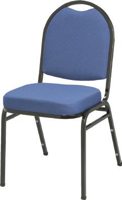 Seating IM810 Vinyl-Upholstered Stack Chair Black frame Available in navy, black
