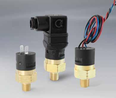 Pressure Compact Pressure Switch Series CSP Features Compact size Multiple electrical connections SPDT or SPST Factory preset or field adjustable 3-7 psi to 25-150 psi Applications Hydraulic power