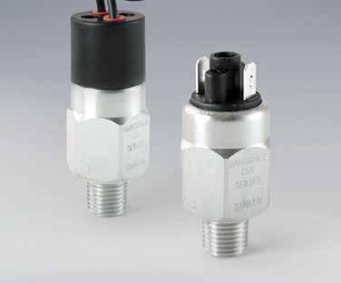 Pressure Compact Pressure Switch Series CSK Features Compact size Multiple electrical connections Single pole single throw, floating contact Factory preset or field adjustable 20-120 psi to 1000-3000