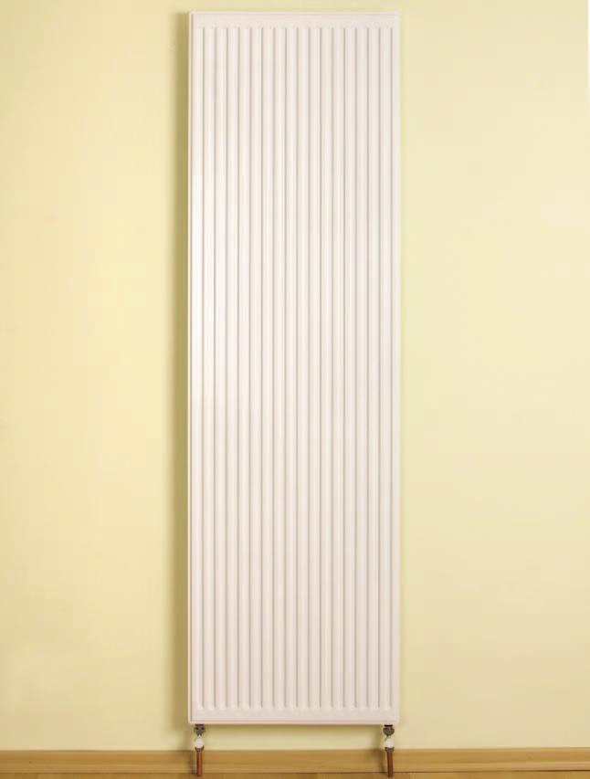 Vertex Vertical Panel Radiator (Not Tubular) COLOUR: RAL 9016 TYPE 21 DOUBLE PANEL SINGLE CONVECTOR P+ Code Width Height C/C Tappings (mm) Watts BTU's Price DLP314 300 1400 240 1524 5201 451.